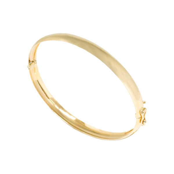 Bracelete Liso Minimalista Grosso Banho Dourado - Image 3