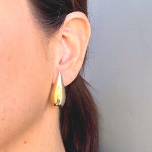 Brinco de Gota Minimalista Banho Dourado