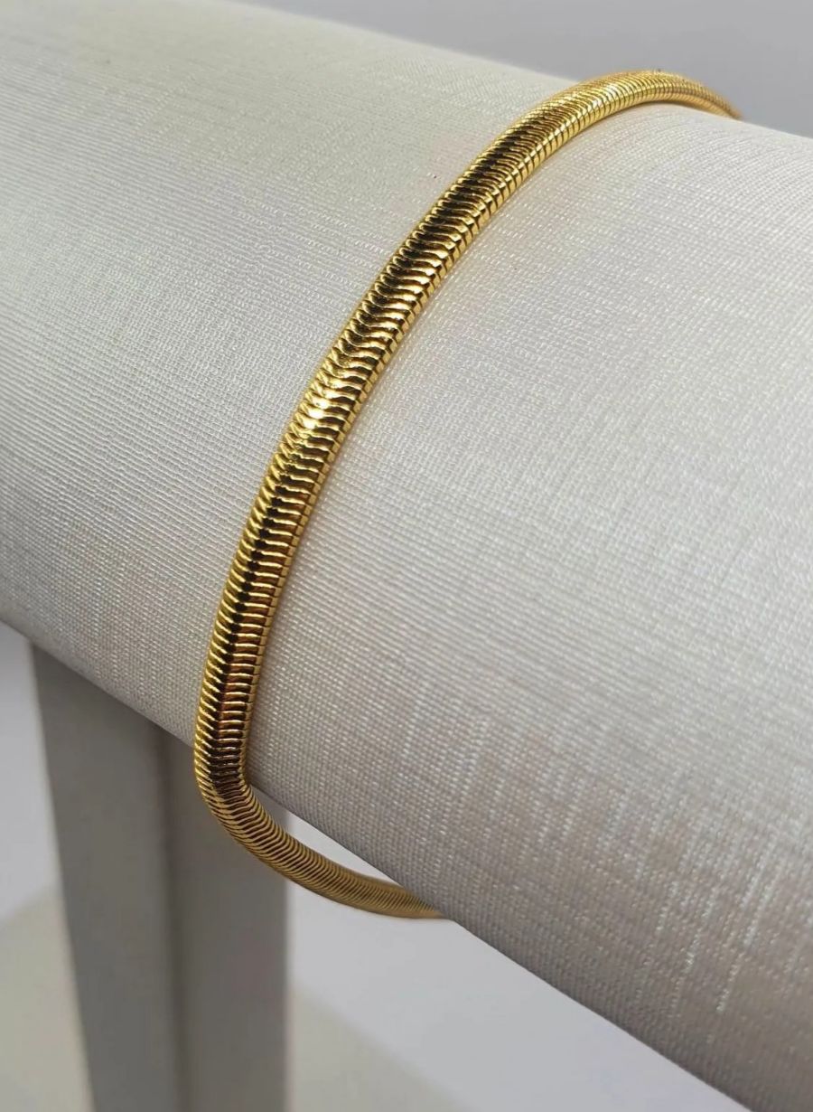 Pulseira Rabo de Rato Banho Dourado