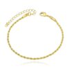 Pulseira Delicada Cordão Baiano Banho Dourado - Imagem 2
