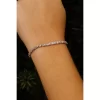 Pulseira Ajustável com Zircônias Banho Branco - Image 2