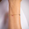 Pulseira com Pedrinhas Coloridas Banho Dourado