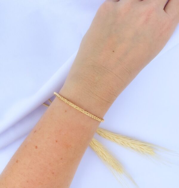 Pulseira com Aro Regulável Banho Dourado - Image 2
