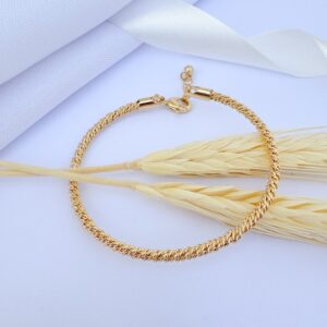 Pulseira com Aro Regulável Banho Dourado