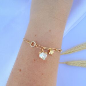 Pulseira Cartier com Coração e Cristal