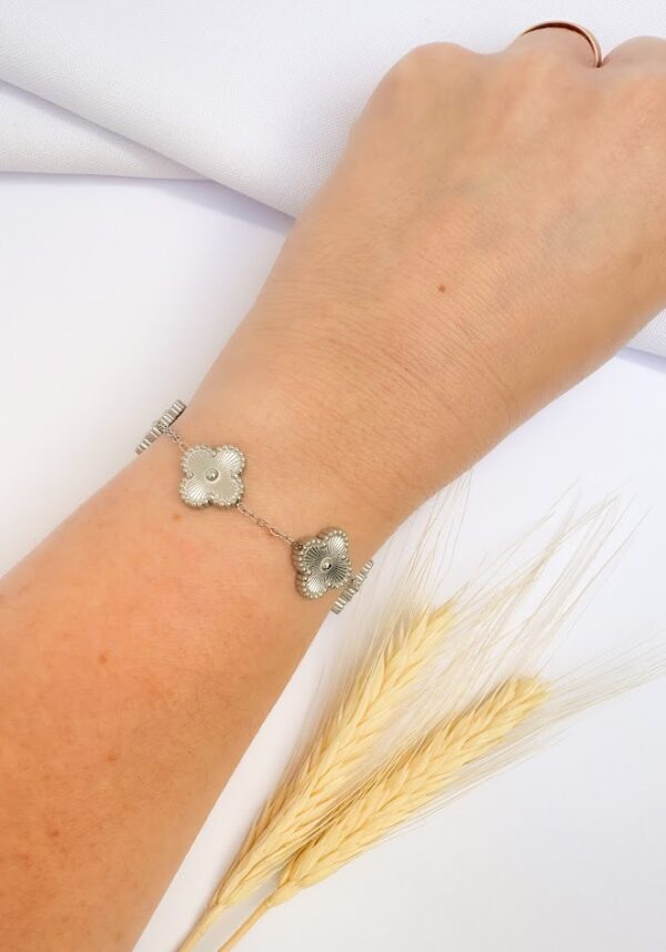 Pulseira Trevo Banho Branco - Image 3