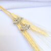 Brinco Ear Cuff Com Cristais e Zircônias Banho Branco
