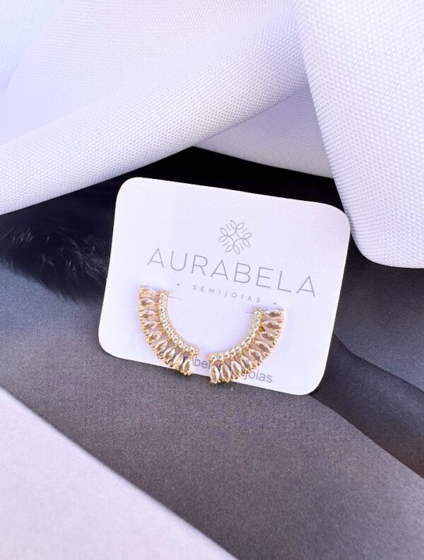 Brinco Ear Cuff com Navetes Banho Dourado - Image 2