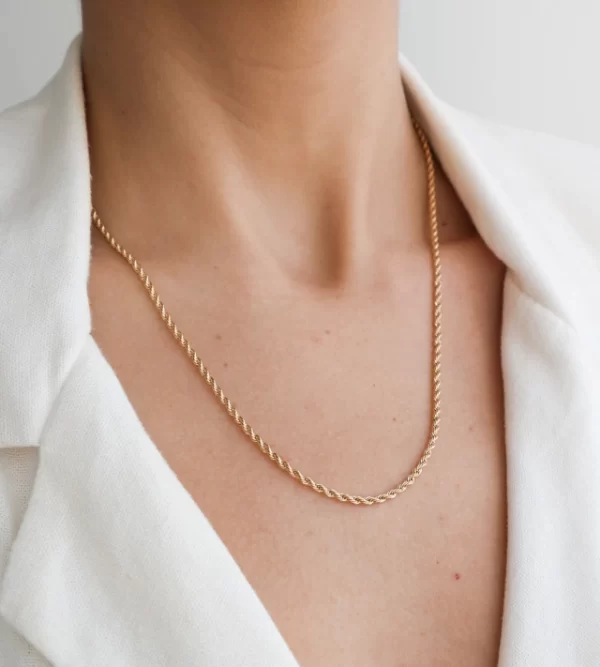 Colar Cordão Baiano Banho Dourado