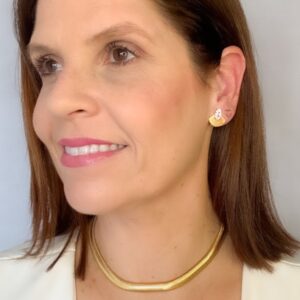 Choker Rabo de Rato 7mm Banho Dourado