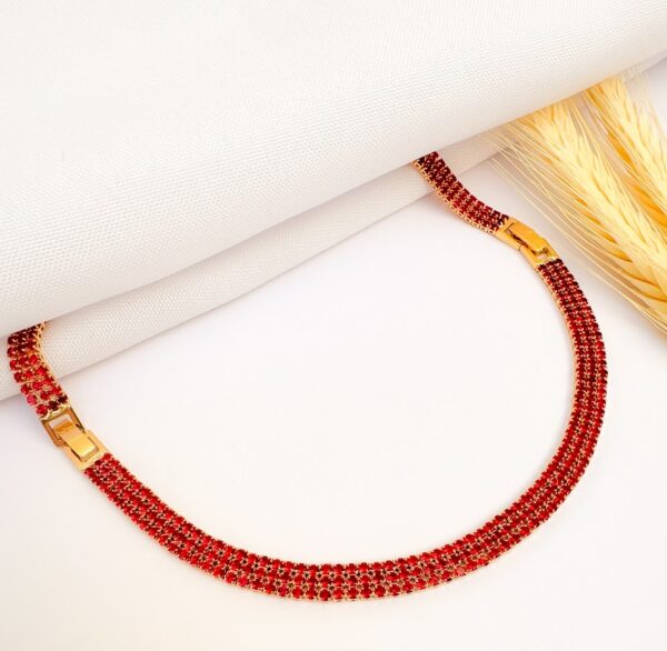 Choker Rubi Banho Dourado
