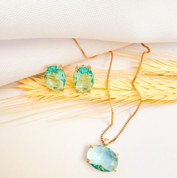 Conjunto Blue Light Banho Dourado