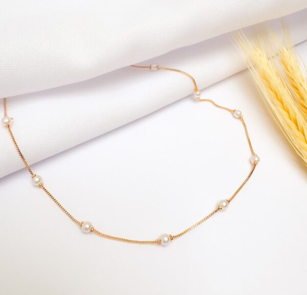 Choker de Pérolas Banho Dourado - Image 2