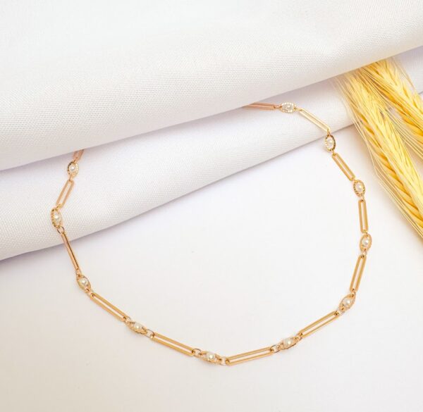 Choker Cartier com Pérolas Banho Dourado