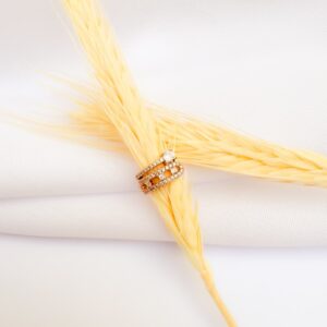 Piercing Cravejado Com Zircônia Banho Dourado