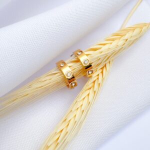 Brinco Argola com Cristal Banho Dourado