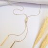 Colar Gravatinha com Micro Zircônias Banho Dourado