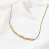 Colar Choker Tubo com Fio Baiano Banho Dourado