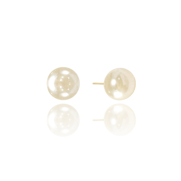 Brinco de Pérolas Shell 12mm Banho Dourado - Image 2