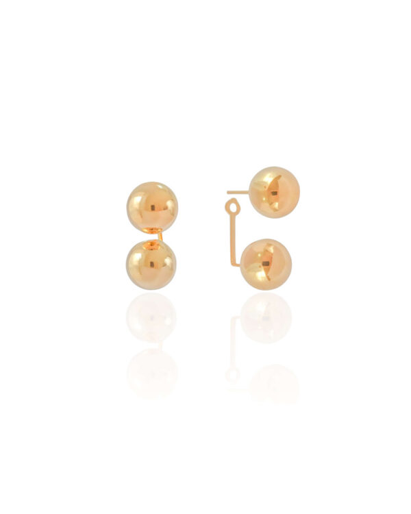 Ear Jacket Bola Lisa Banho Dourado - Image 2