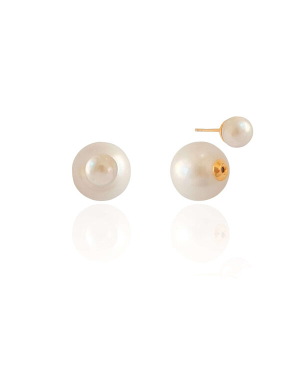 Brinco Dior Pérola Banho Dourado - Image 2