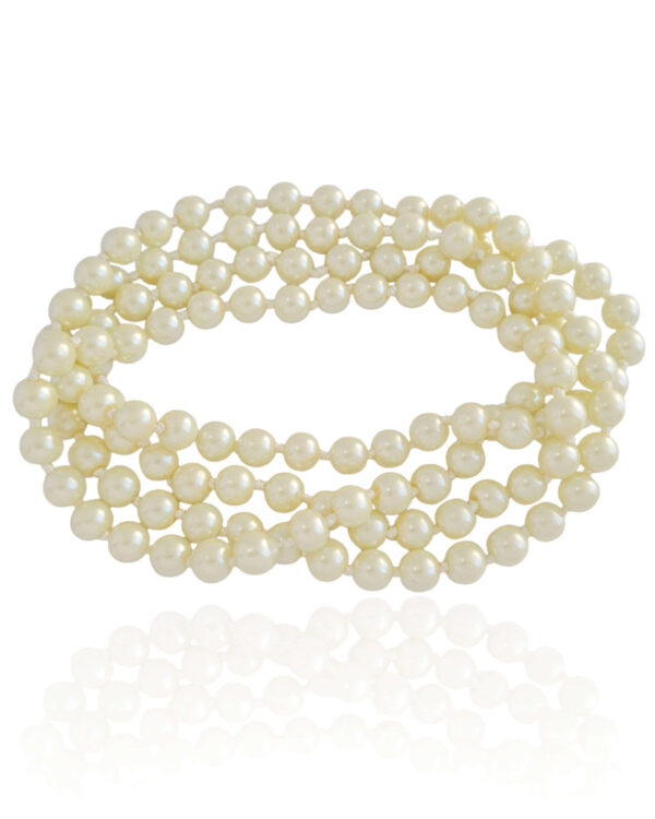 Gargantilha Longa de Pérolas 8mm Banho Dourado - Image 3