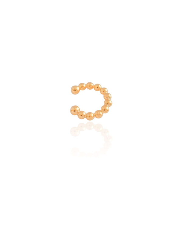 Piercing Bolinhas Lisas Banho Dourado - Image 2