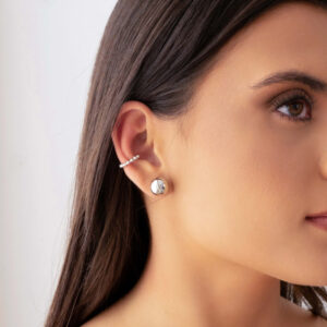 Piercing Bolinhas Lisas Banho Branco