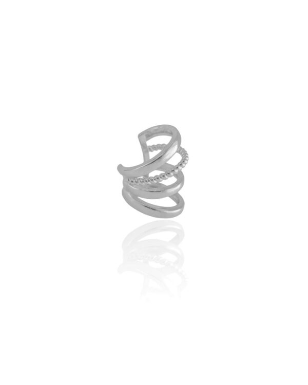 Piercing Filetes Lisos e Torcido Banho Branco - Imagem 2