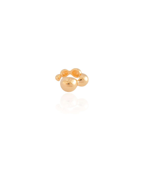 Piercing Bolas Lisas Banho Dourado - Image 2