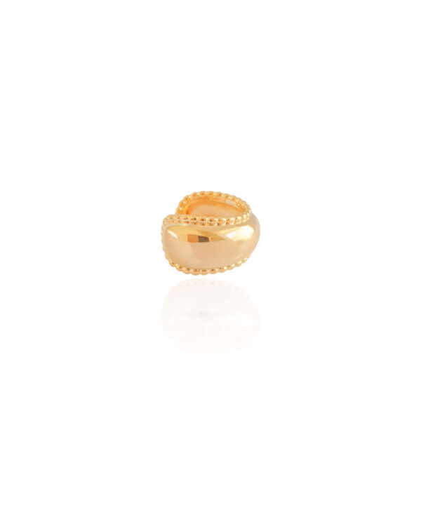 Piercing Liso Bolinhas Banho Dourado - Image 2