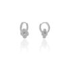 Brinco Argola Click Flor Cravejado Zircônia Banho Branco - Imagem 2