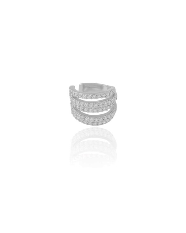 Piercing Filetes Cravejado com Zircônia Banho Branco - Image 2