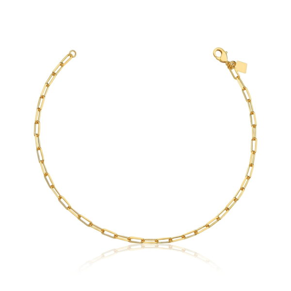 Tornozeleira Malha Cartier Banho Dourado - Image 2