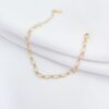 Pulseira com Elos Ovais "P" Banho Dourado
