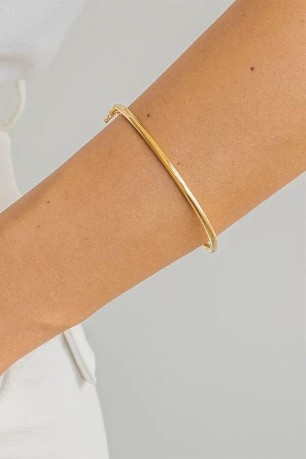 Bracelete Minimalista com Fecho Banho Dourado - Image 2