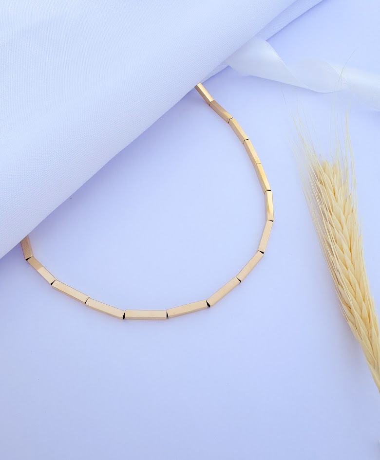 Colar Canutilho G Banho Dourado