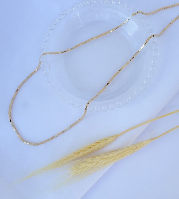 Colar Longo com Mini Canutilhos Banho Dourado