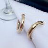 Brinco Argola Tubo G Banho Dourado