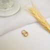 Brinco Mini Argola Click Liso Banho Dourado - Imagem 2
