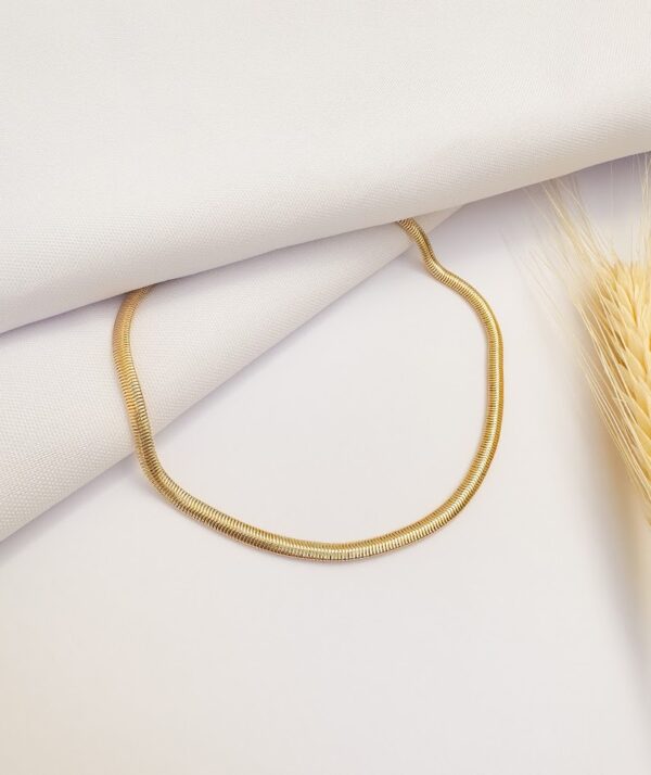 Choker Rabo de Rato 4mm Banho Dourado - Image 2