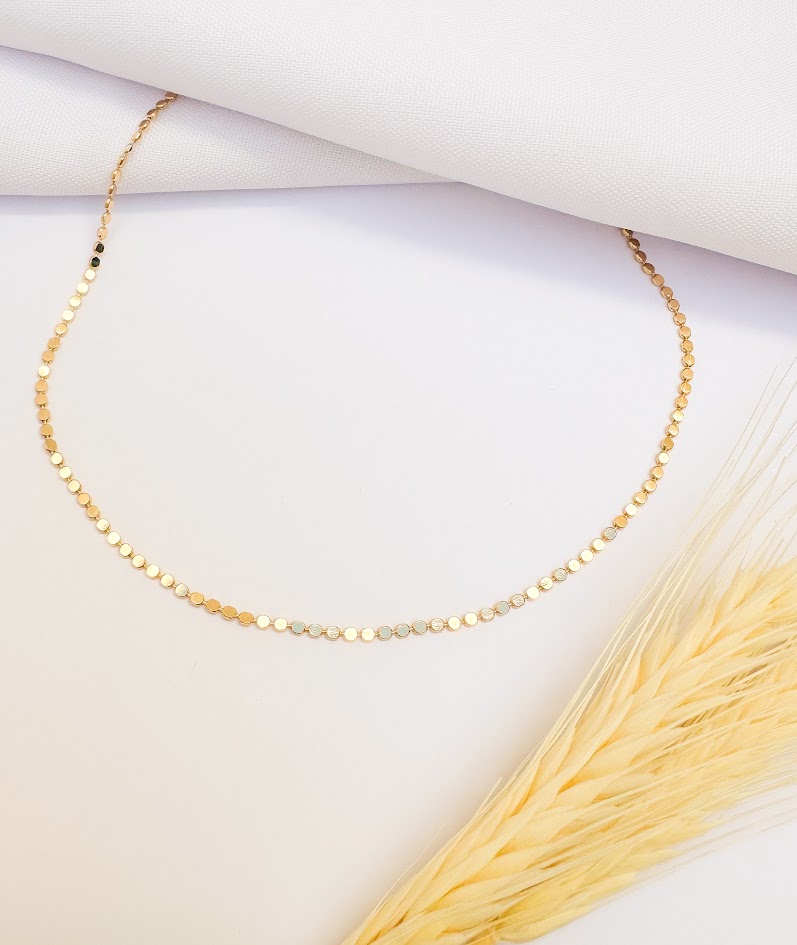 Choker de Bolinhas Banho Dourado