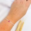 Pulseira Riviera Coração Pink com Zircônias Prata 925 - Image 3
