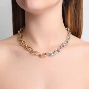 Colar Elo Cadeado "G" Duo Gold