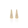 Brinco Argola Gota com Zircônia Branca Banho Dourado - Image 3