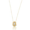 Colar Oval Orgânico com Pedra Rústica Banho Dourado - Image 3
