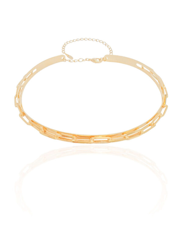 Aro Com Elos Banho Dourado - Image 2