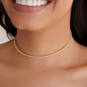 Aro Riviera com Cristal Banho Dourado