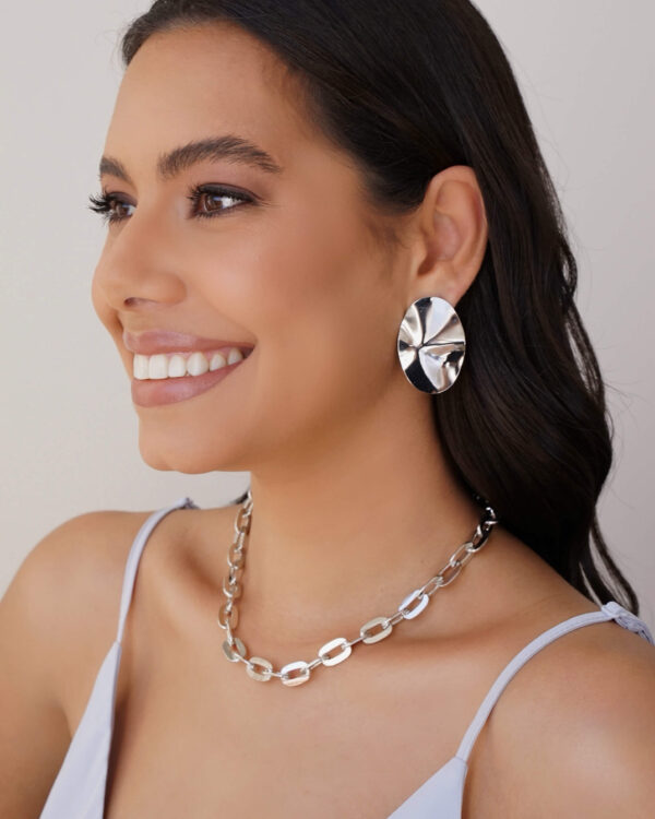 Choker Elos Ovais Banho Branco - Image 3