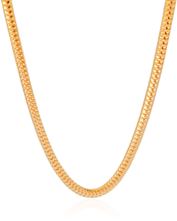 Colar Malha Cobra 6mm Banho Dourado - Image 3